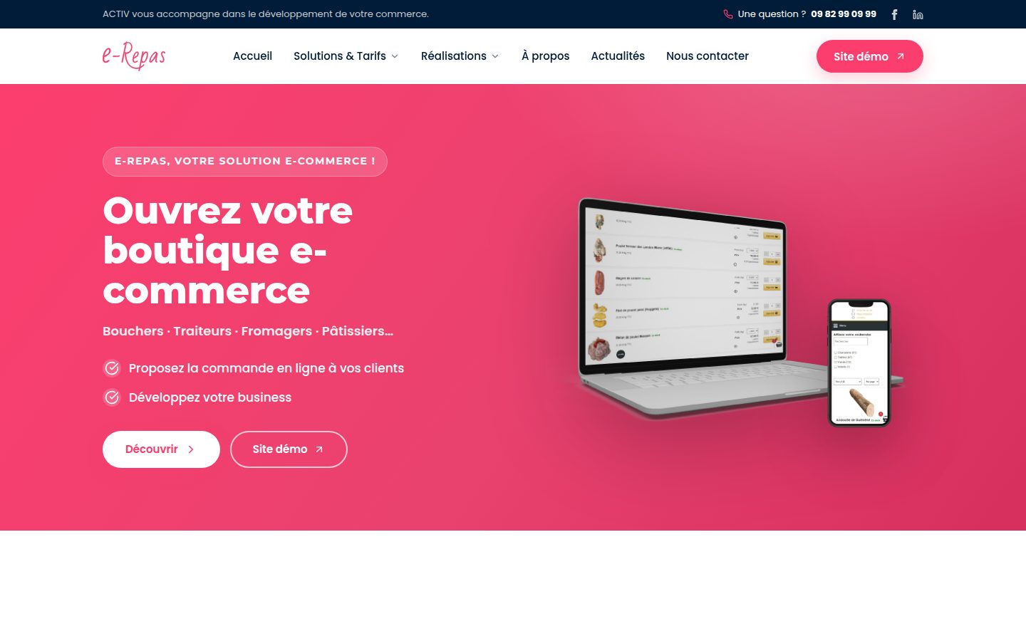 e-Repas, plateforme e-commerce pour les métiers de bouche
