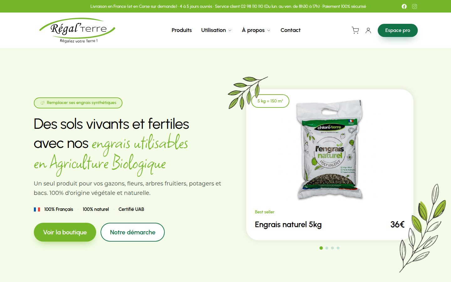 Régal'Terre v2 : plateforme e-commerce B2C et B2B
